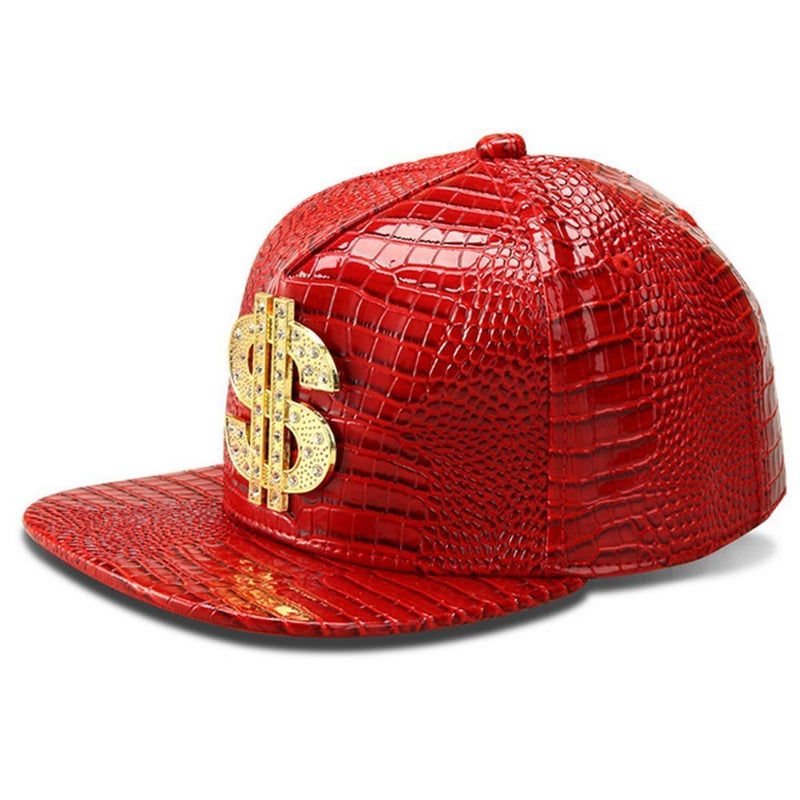 Wikavanli Hip Hop Hat,Flat-Brimmed Hat,Rock Cap,Adjustable Snapback Hat for Men and Women (red) - Image 1